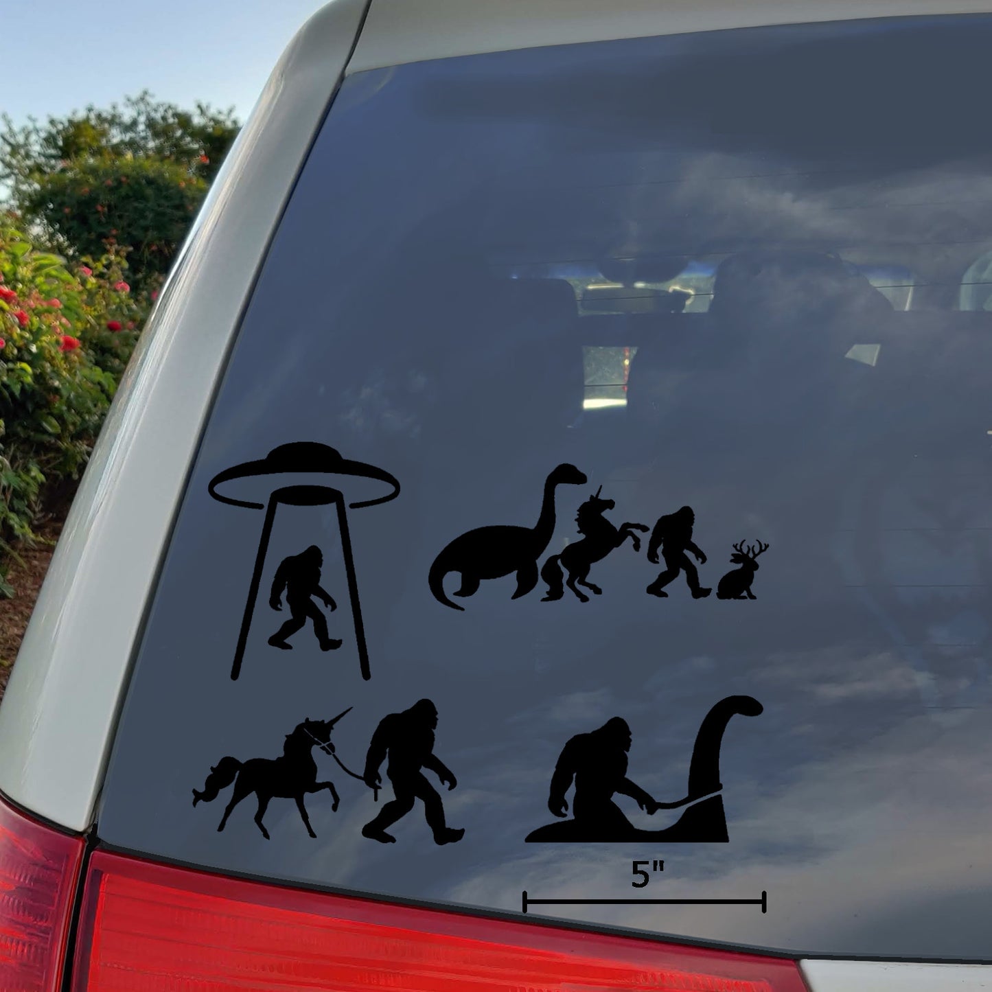 Sasquatch / Bigfoot and friends Decal 4 pack