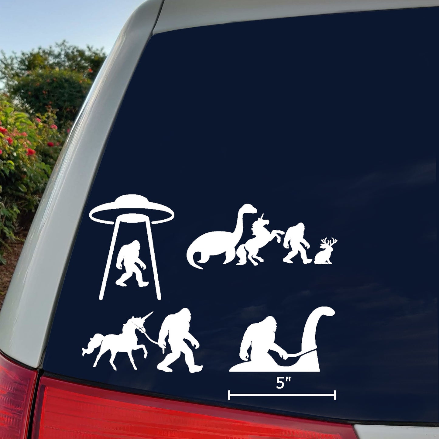 Sasquatch / Bigfoot and friends Decal 4 pack