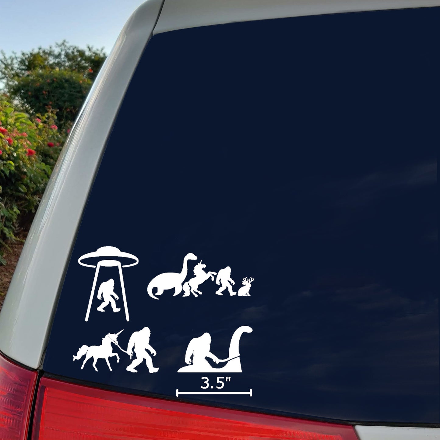 Sasquatch / Bigfoot and friends Decal 4 pack