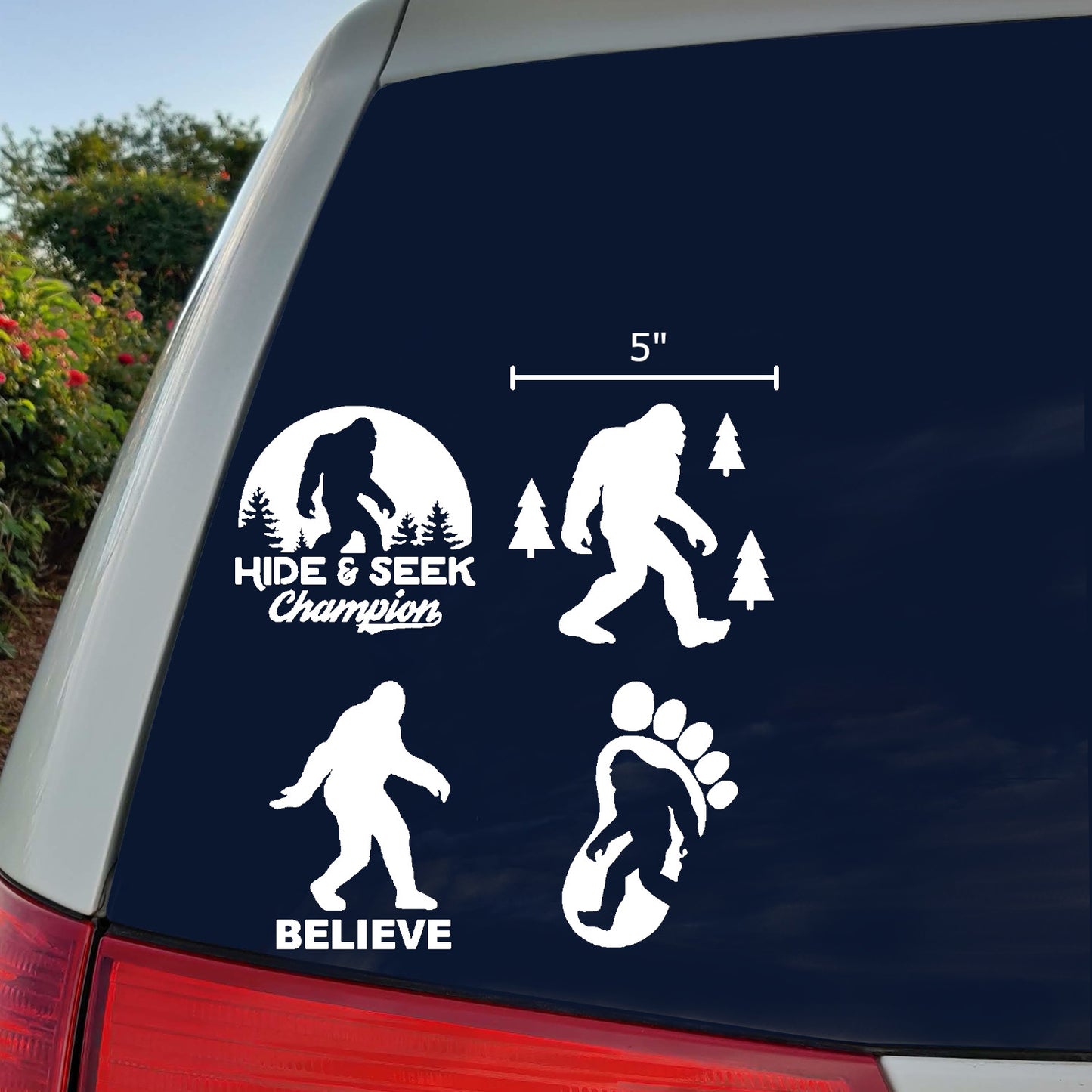 Sasquatch, Bigfoot, Hide and Seek Champion Decals