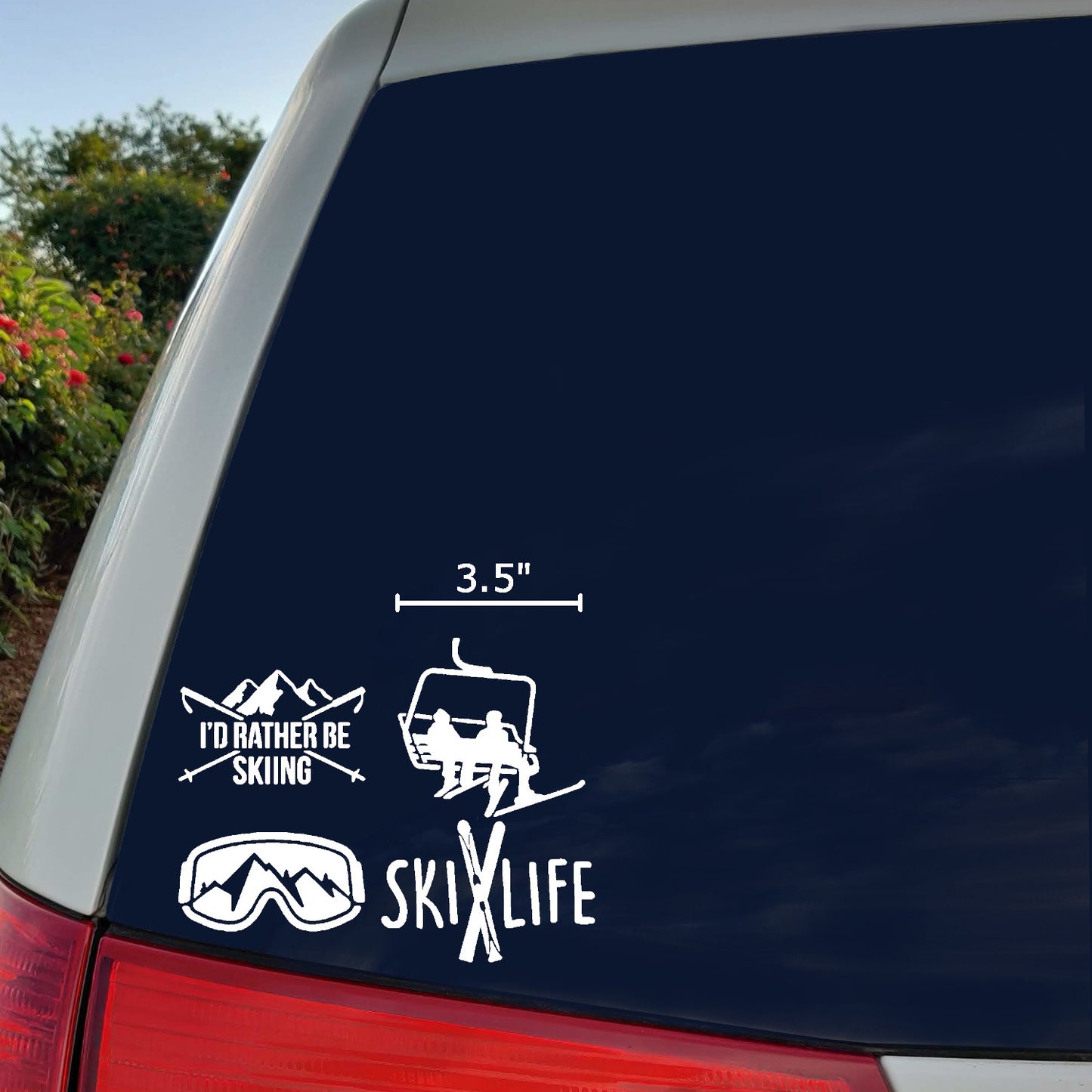 Skiing Decal 4 Pack