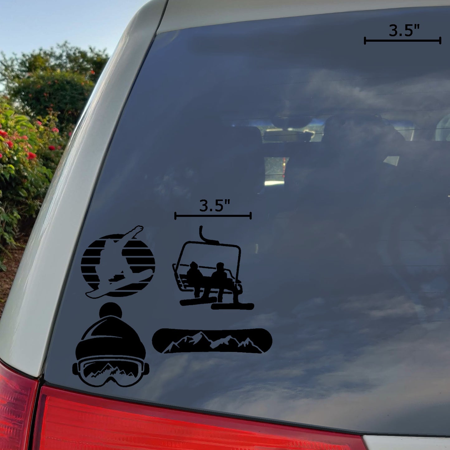 Snowboarding Decal 4 Pack