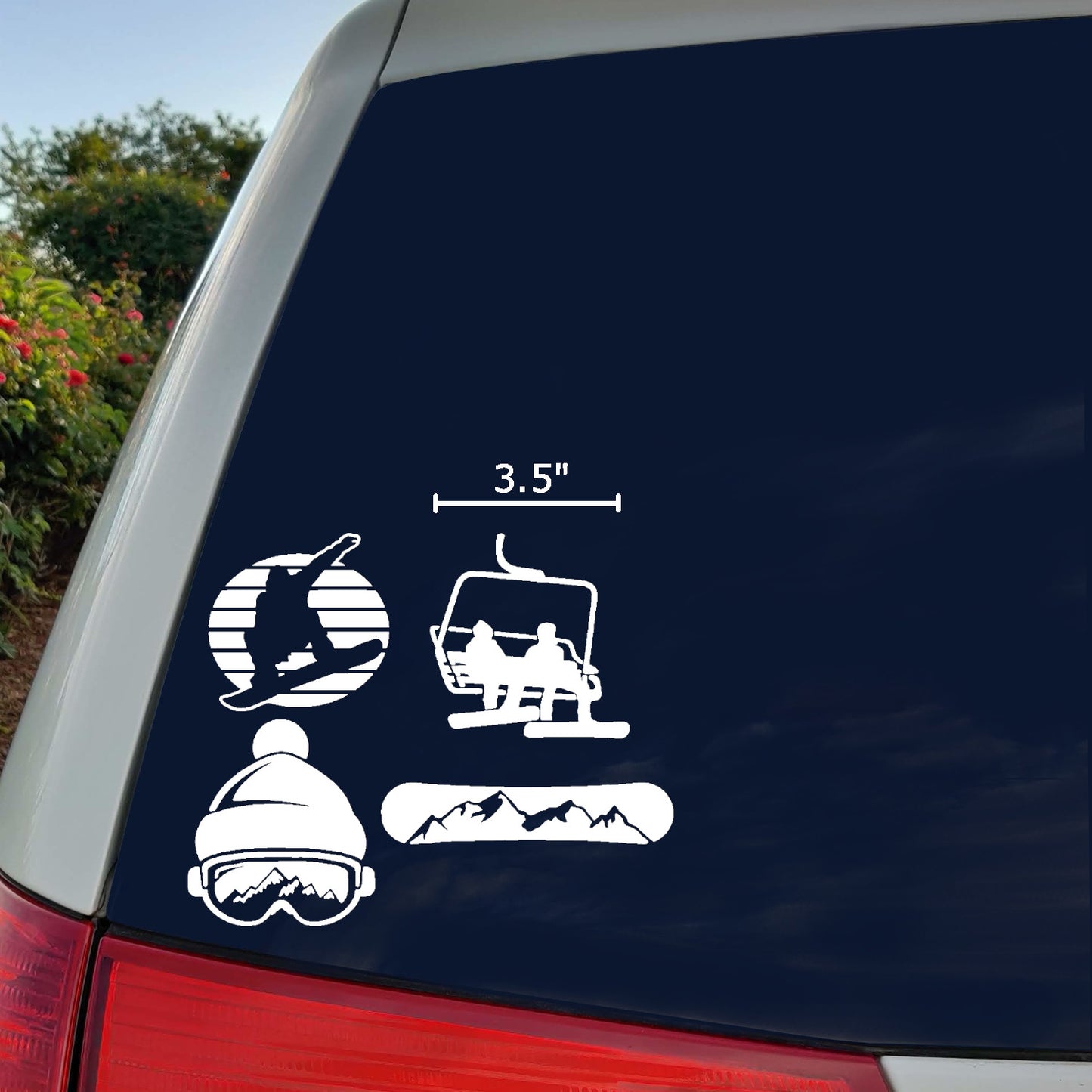 Snowboarding Decal 4 Pack
