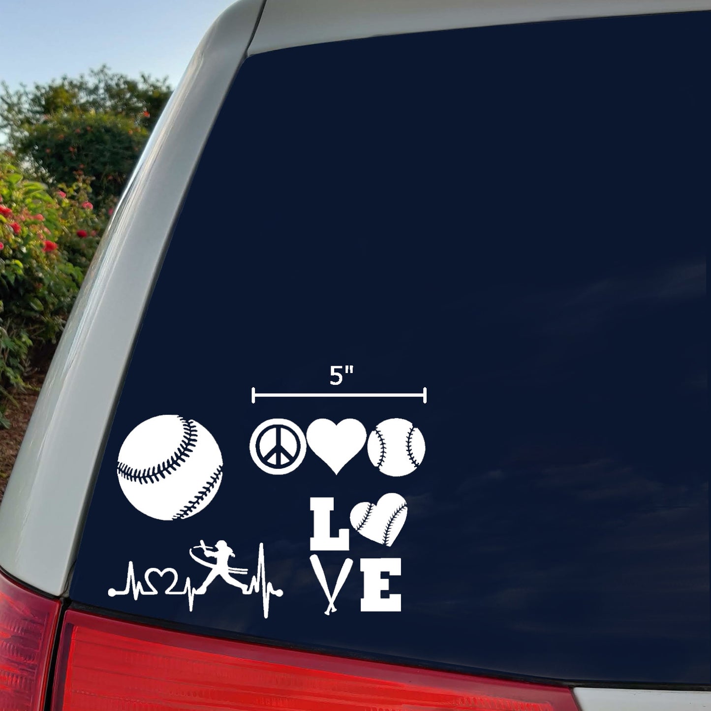 Softball Decals 4 pack