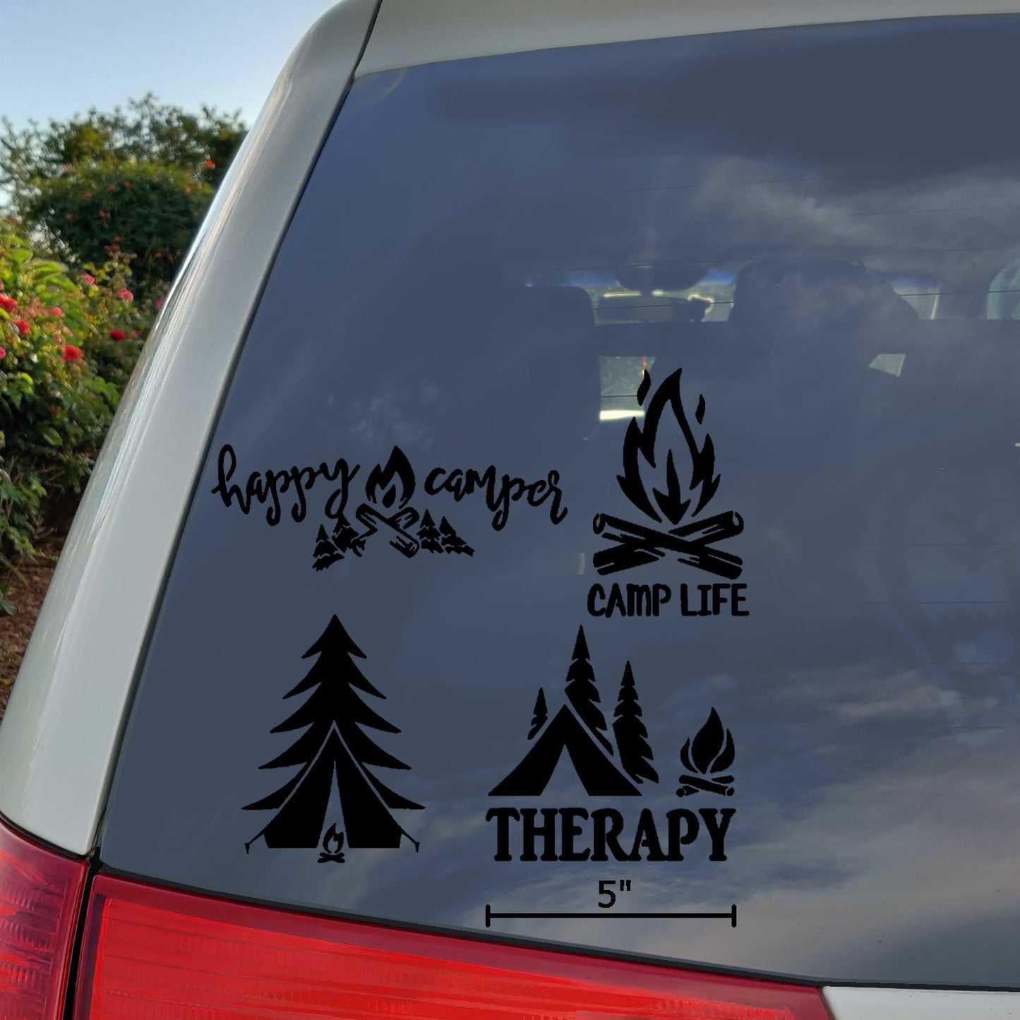 Camping Tent Decal 4-Pack
