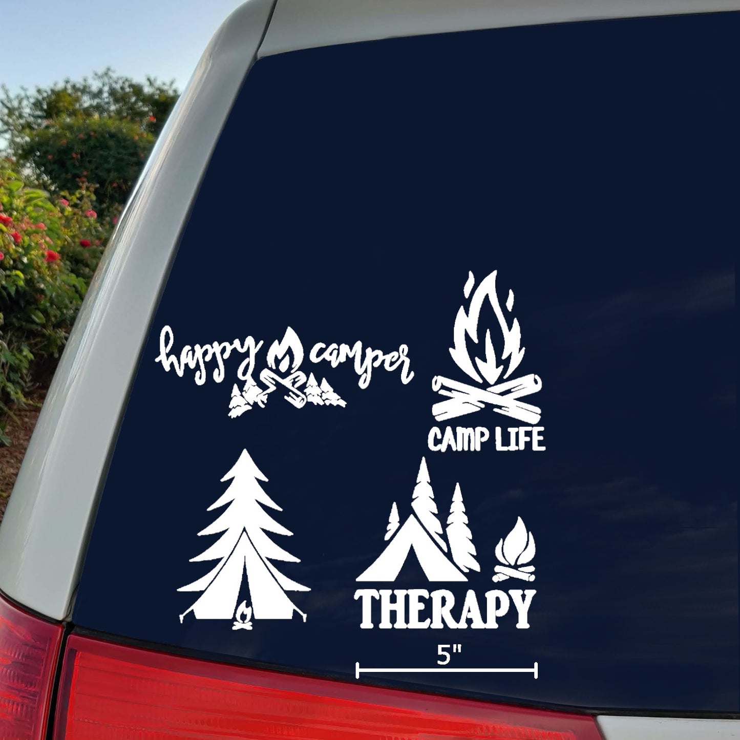 Camping Tent Decal 4-Pack