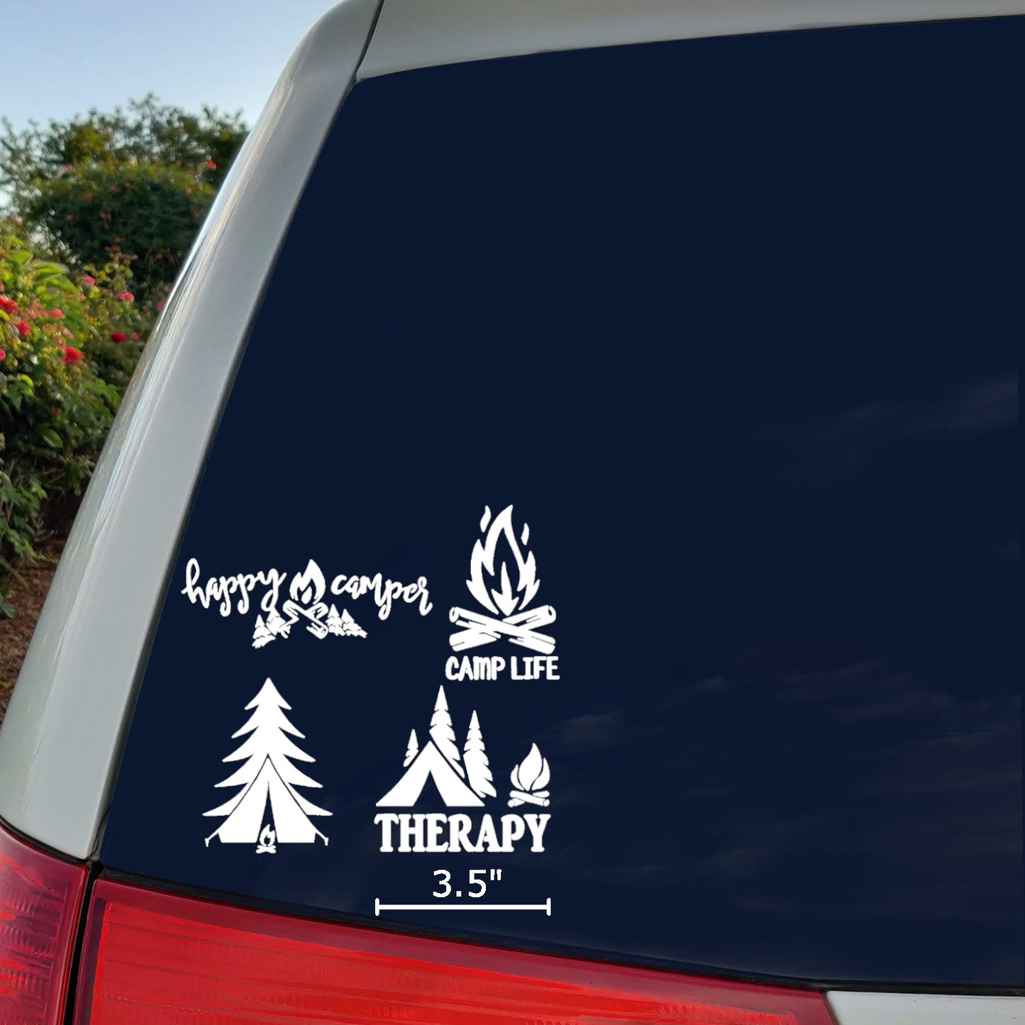Camping Tent Decal 4-Pack