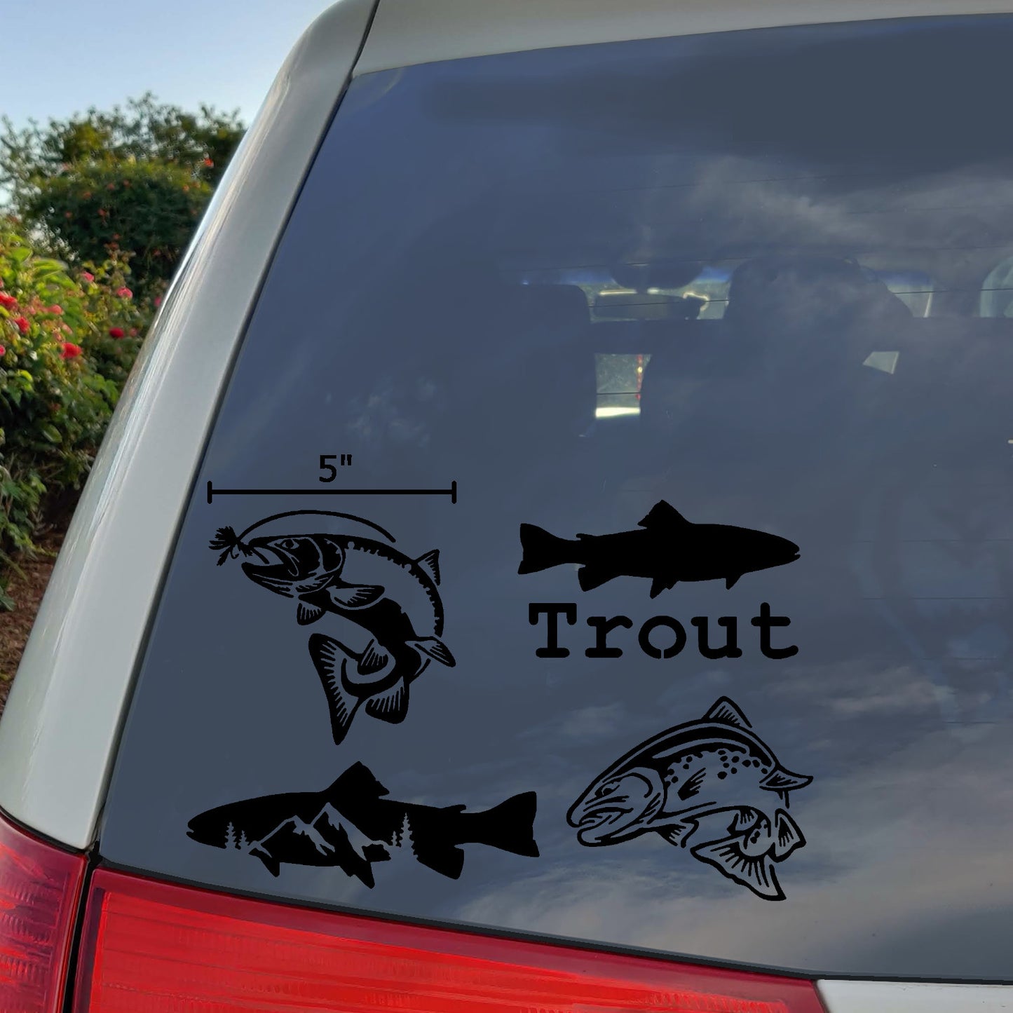 Trout Fishing Decal 4 Pack