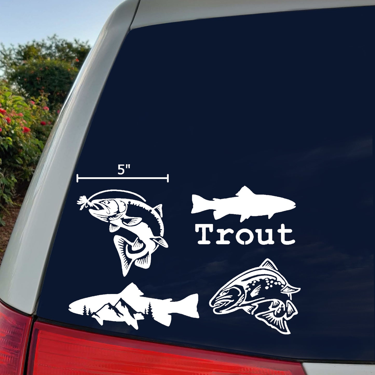 Trout Fishing Decal 4 Pack