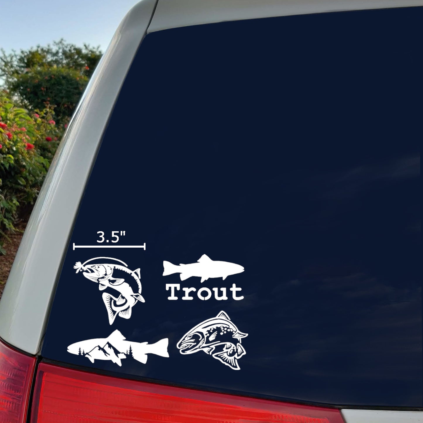 Trout Fishing Decal 4 Pack