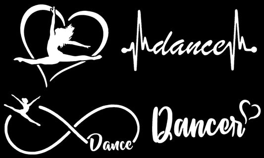 Dance Dancer Decal 4 Pack