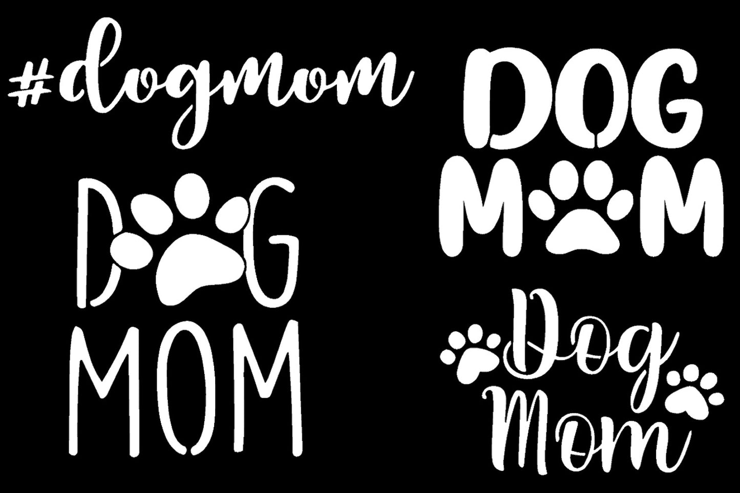 Dog Mom Decal 4 Pack