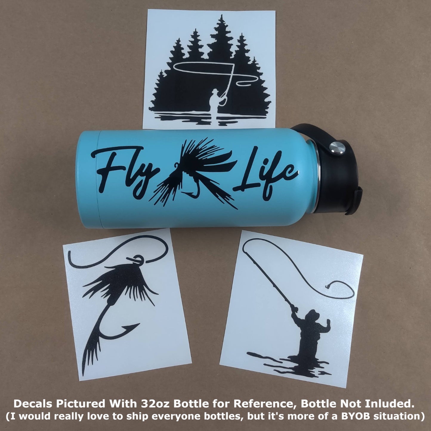 Fly Fishing Decals 4 Pack