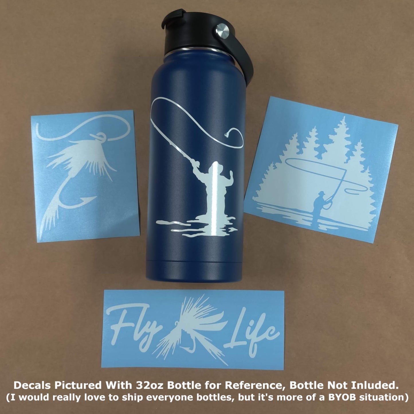 Fly Fishing Decals 4 Pack