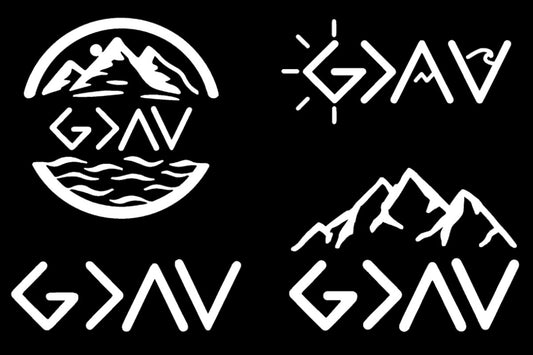 God Greater Than Highs and Lows Decal 4 Pack