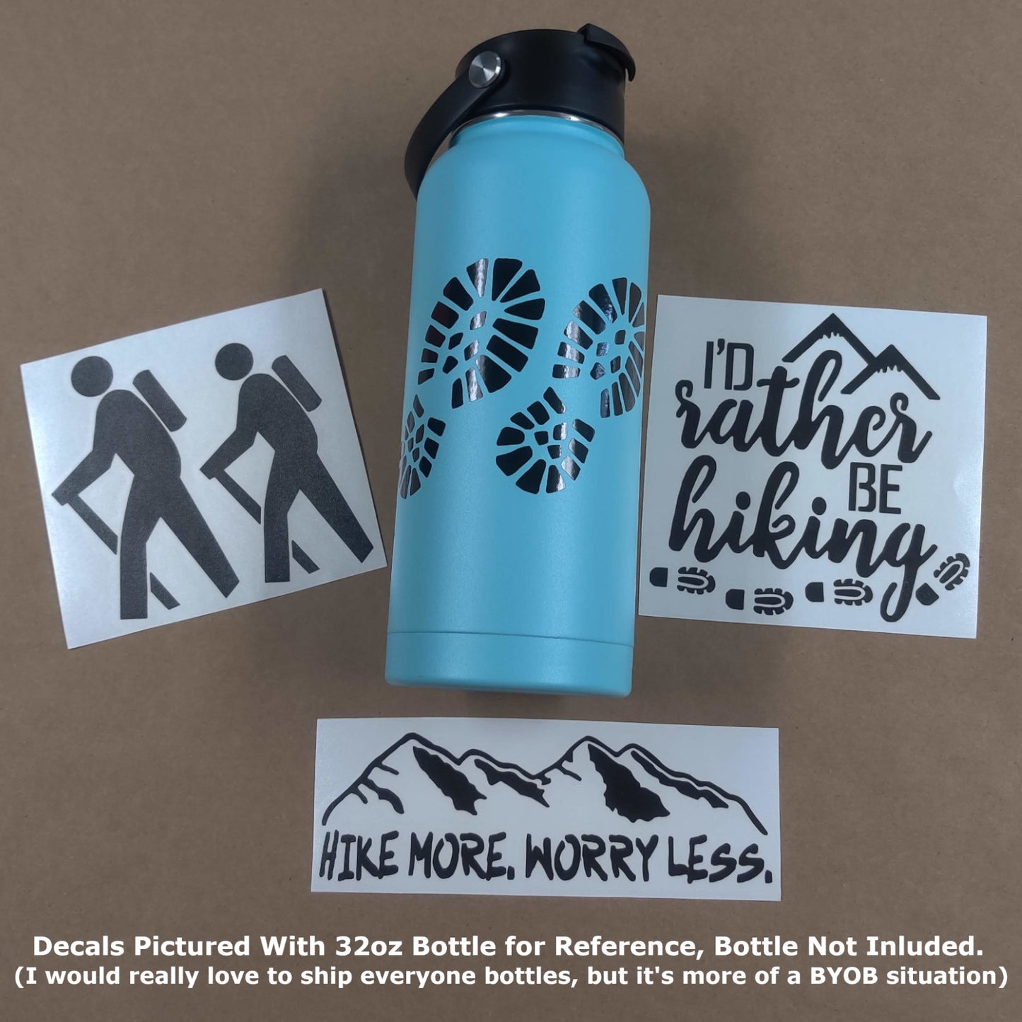 Hiking Decal 4-Pack