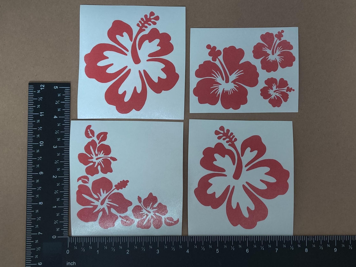 Hibiscus Decals 4 pack