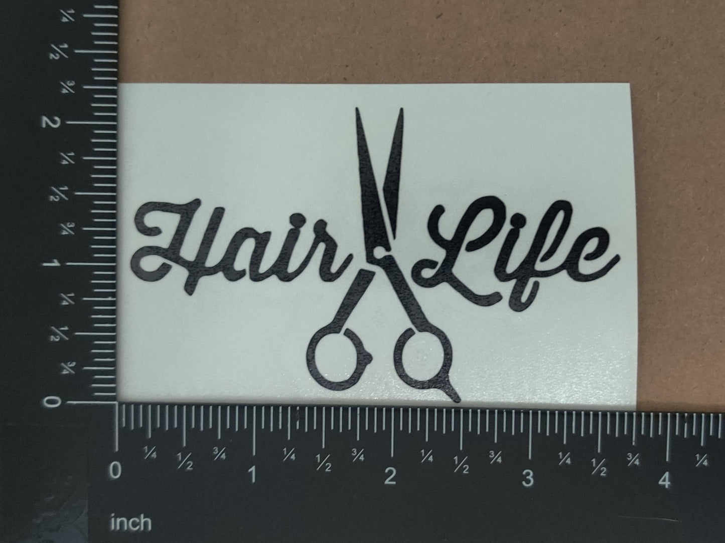 Hair Stylist Decals: Love, Heart, Comb and Scissors, Hair Life