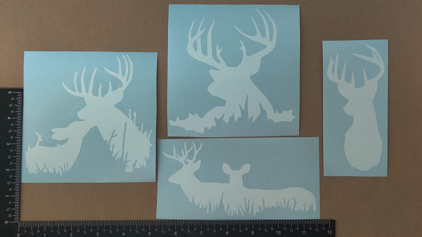 Deer Buck Decal 4 Pack