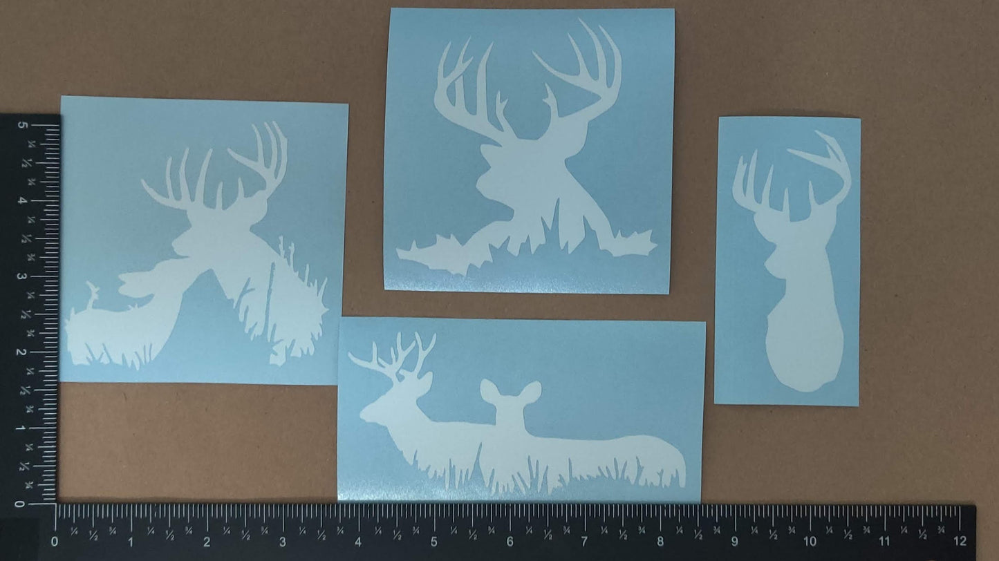 Deer Buck Decal 4 Pack