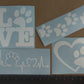 Paw Heartbeat Decals 4 pack
