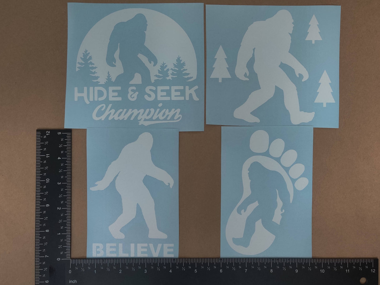 Sasquatch, Bigfoot, Hide and Seek Champion Decals