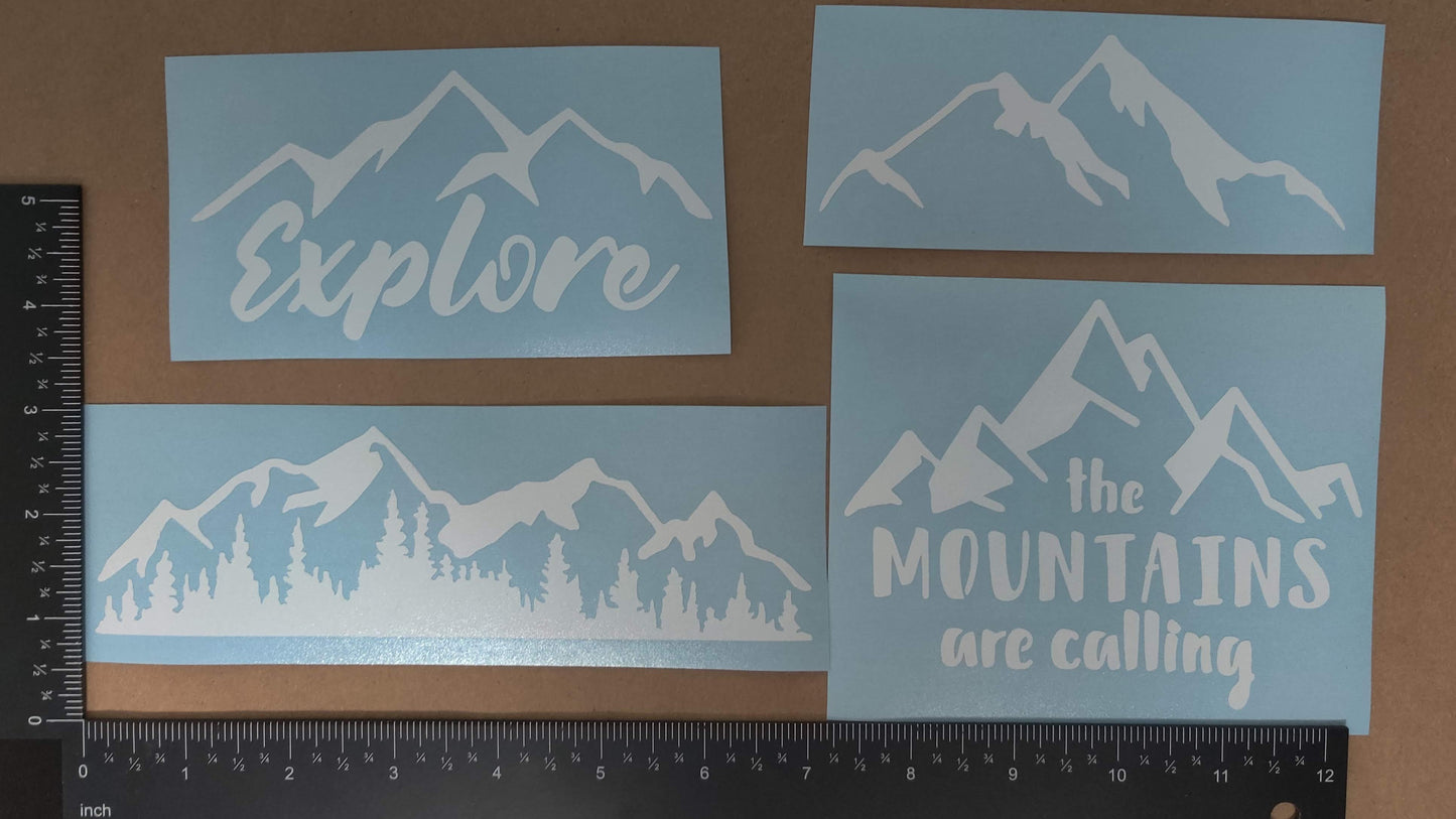 Mountain Decal 4-Pack