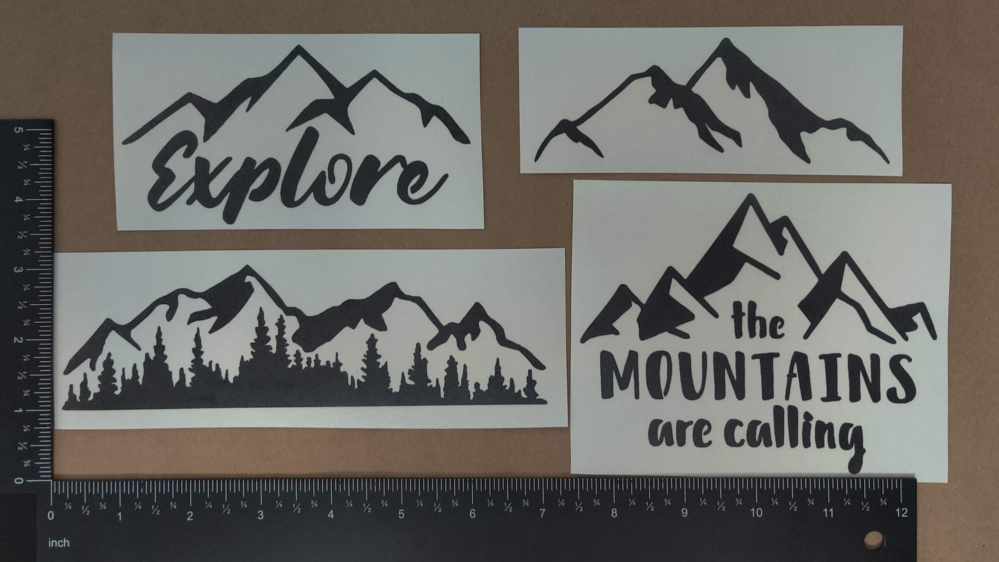 Mountain Decal 4-Pack