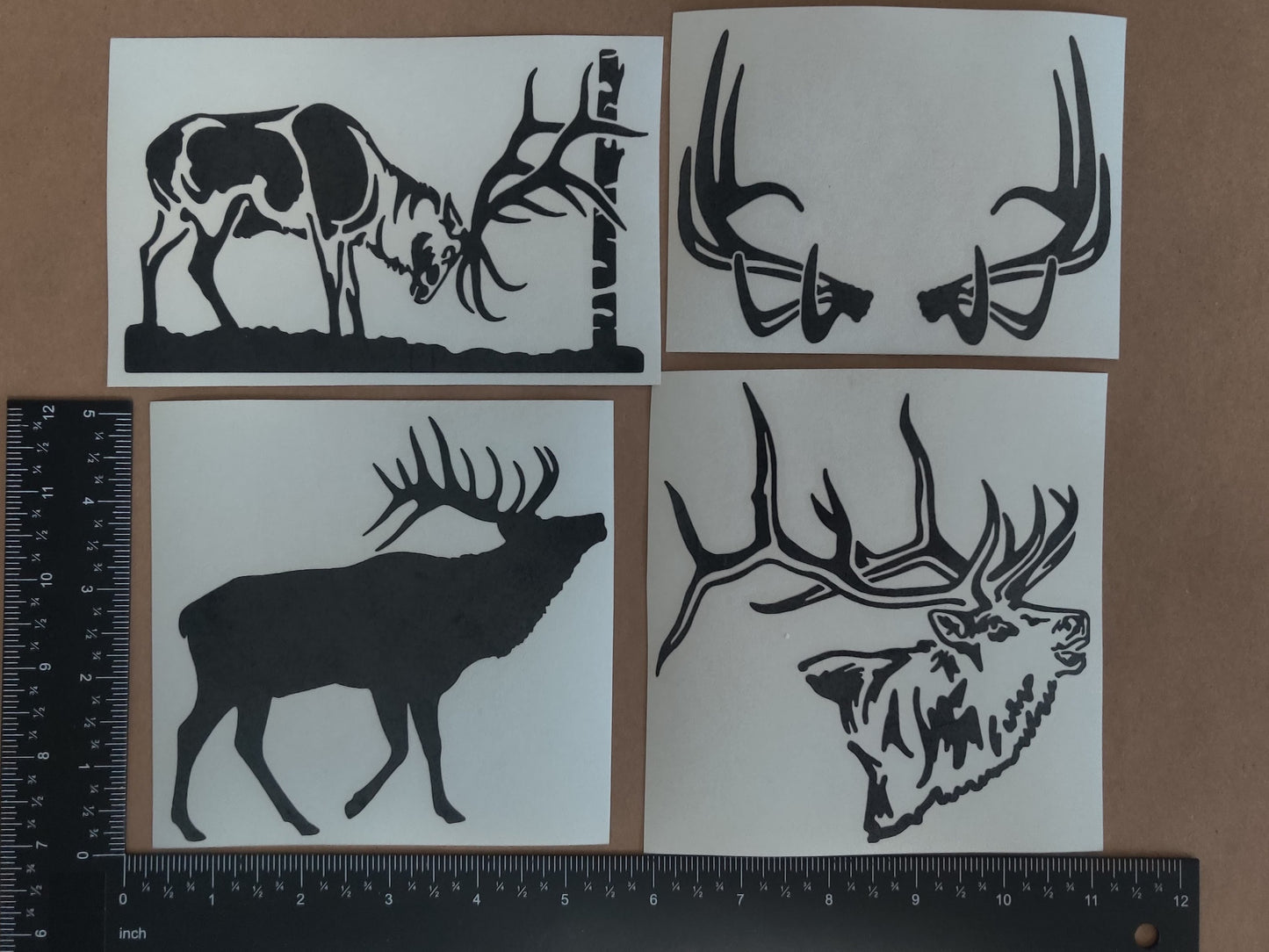 Elk Raking Decal 4 Pack