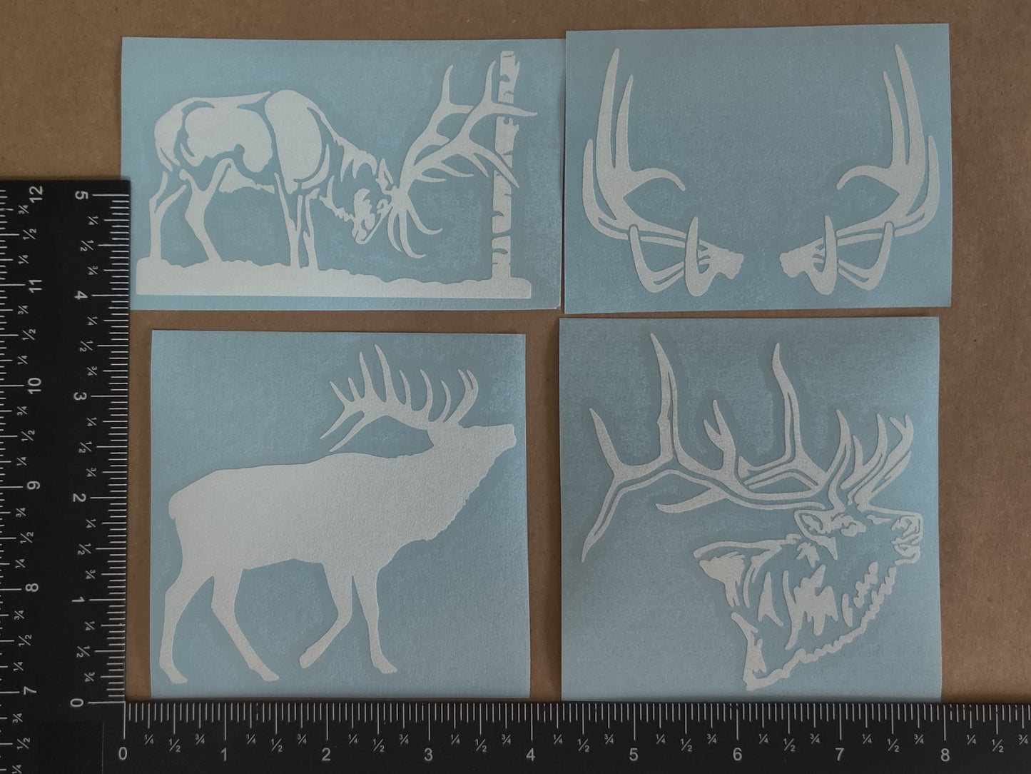 Elk Raking Decal 4 Pack