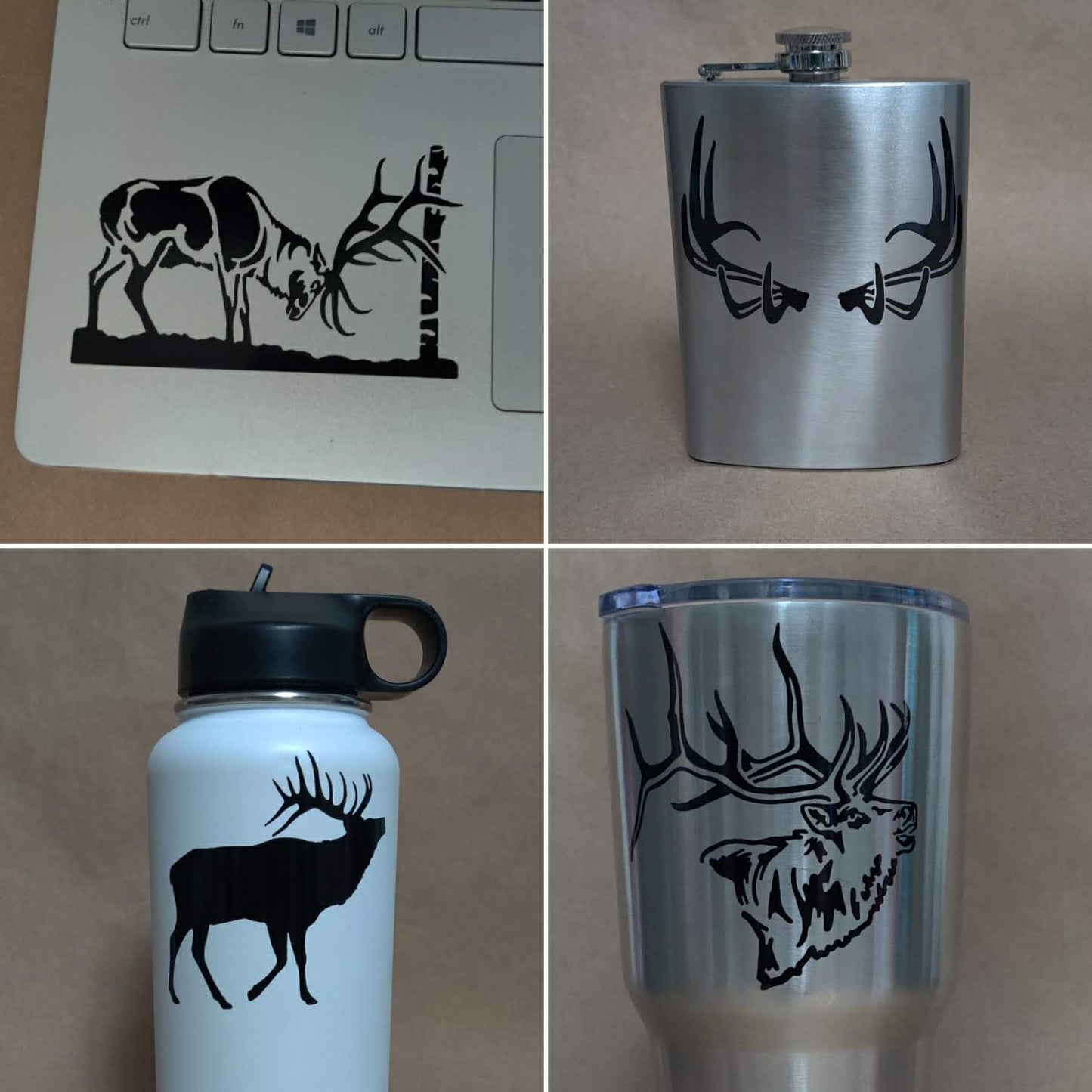 Elk Raking Decal 4 Pack