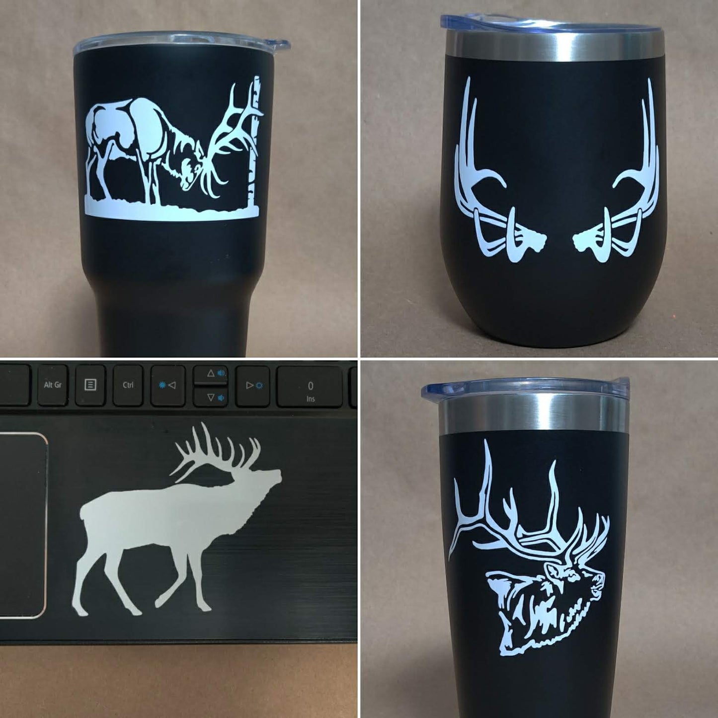 Elk Raking Decal 4 Pack