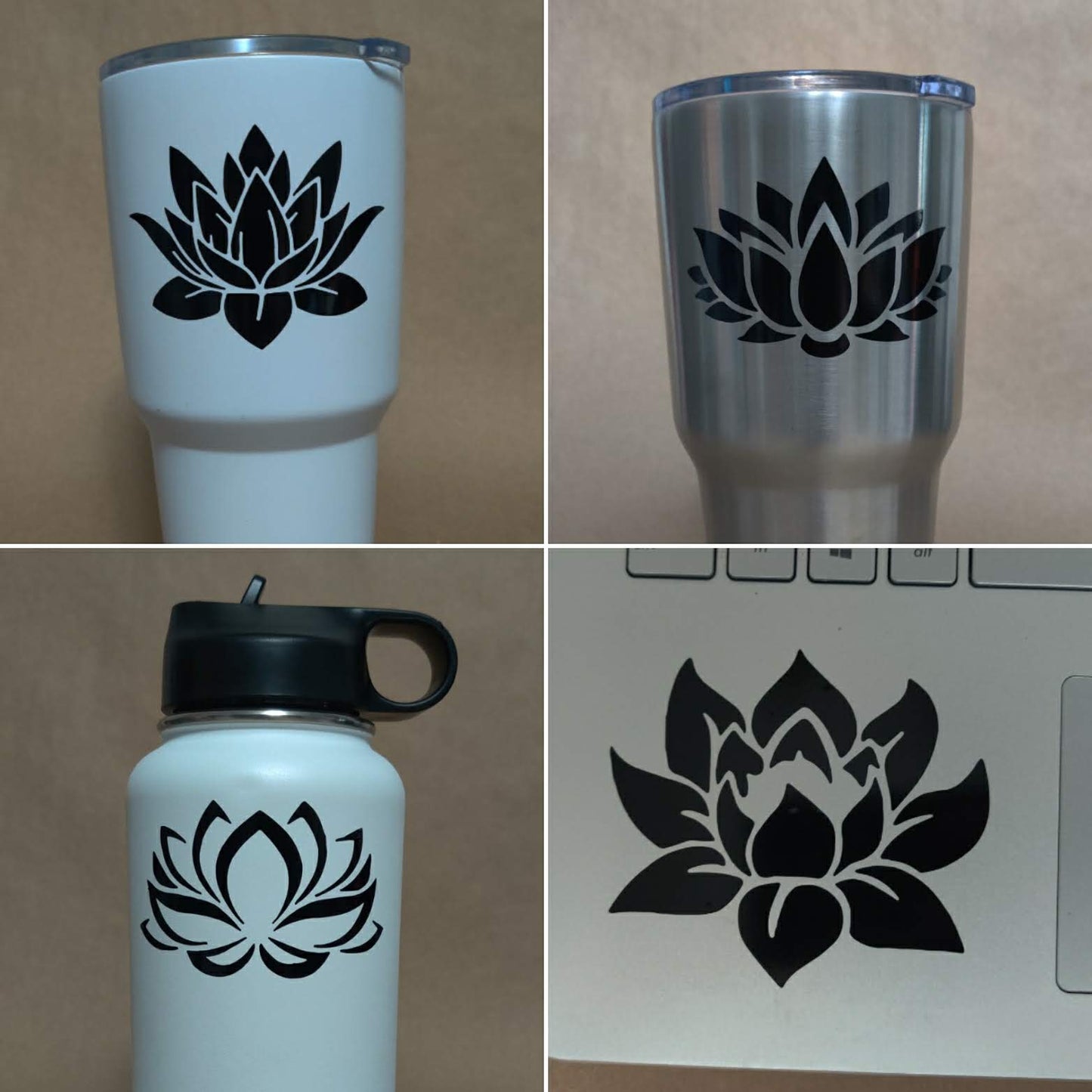 Lotus Flower Decal 4 Pack