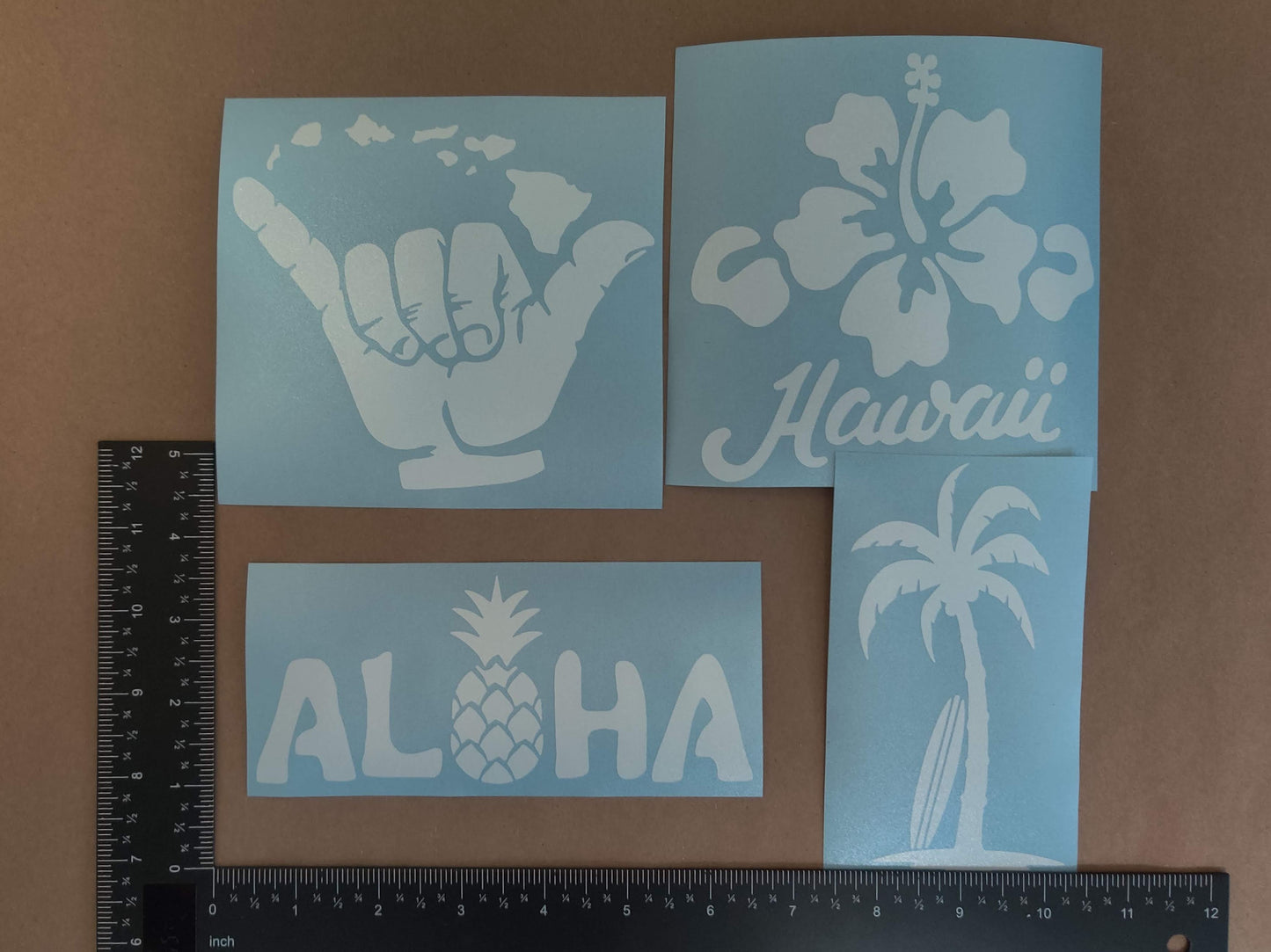 Hawaiian Hang Loose Decals 4 pack