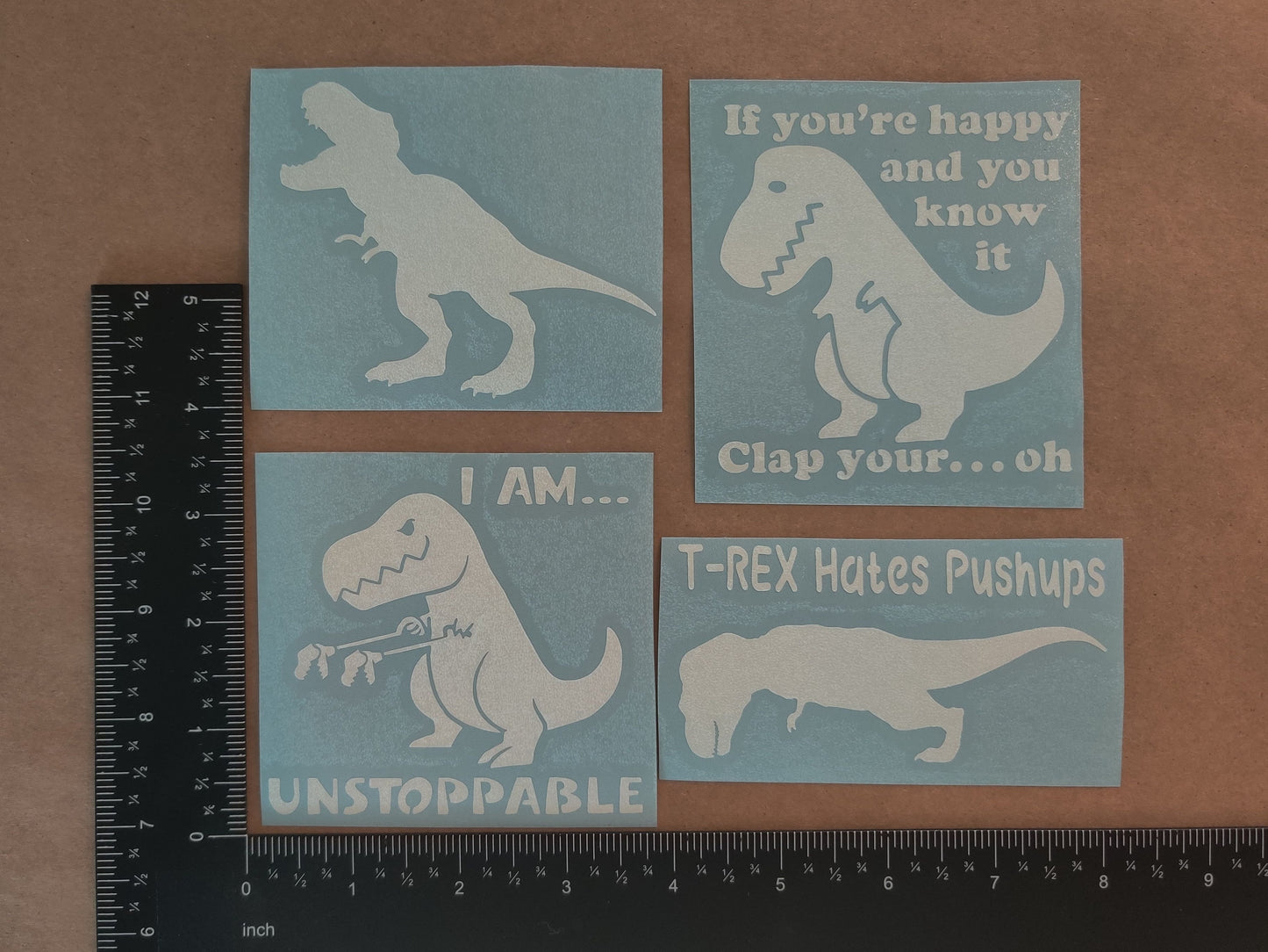 T-Rex Decals 4 Pack