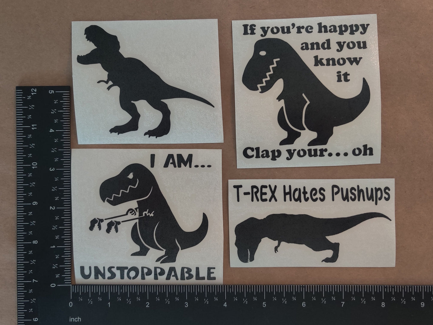 T-Rex Decals 4 Pack