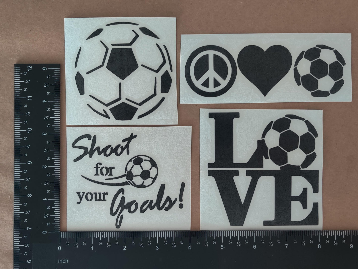 Soccer Decals 4 pack