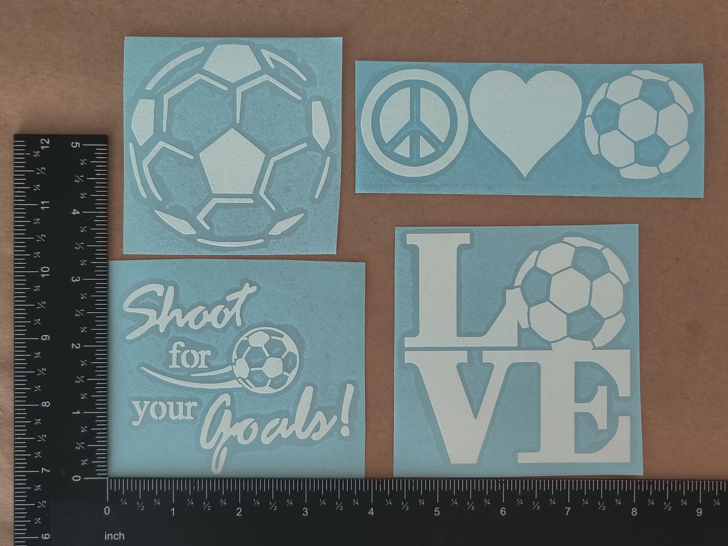 Soccer Decals 4 pack