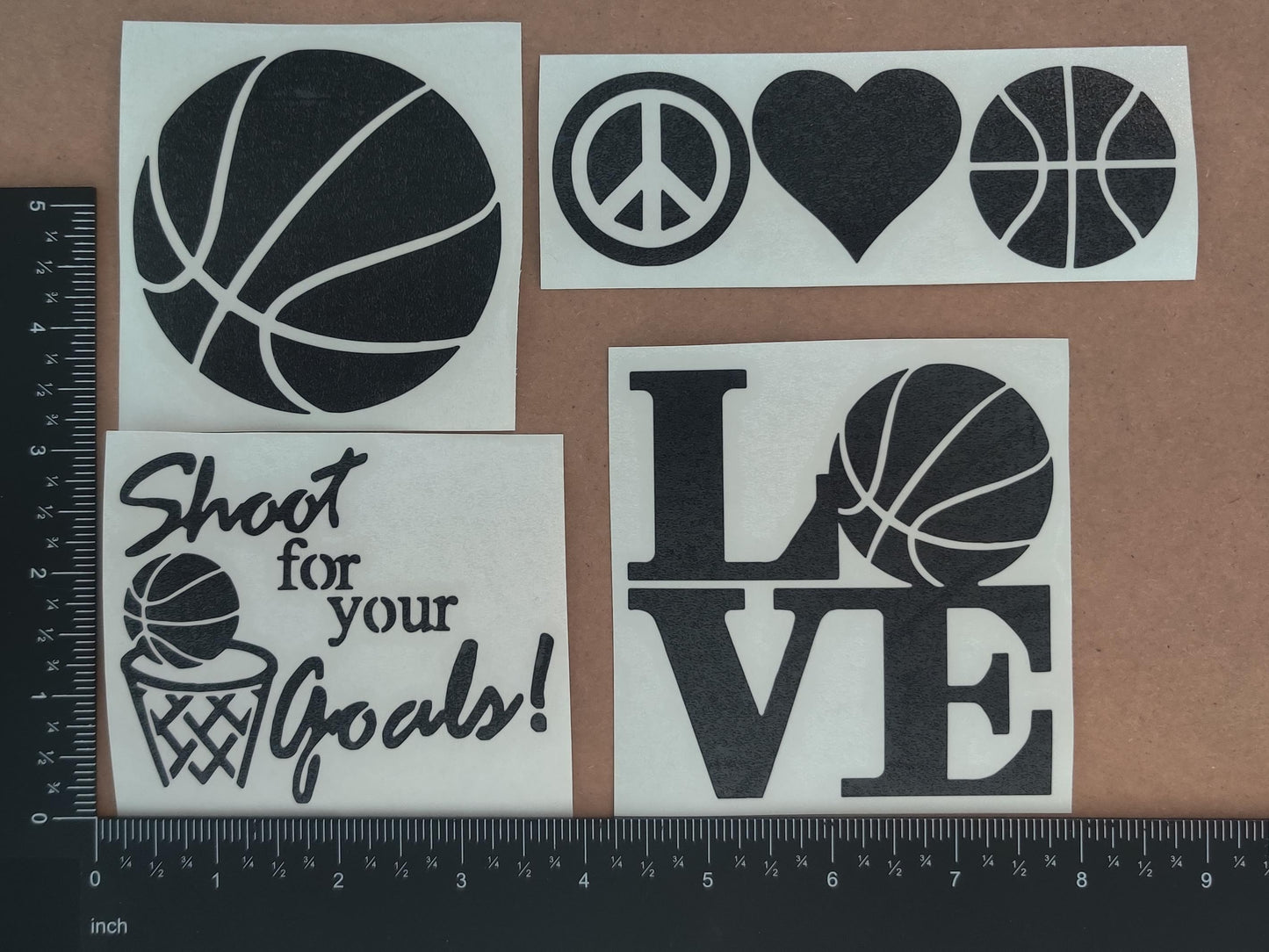 Basketball Decals 4 pack