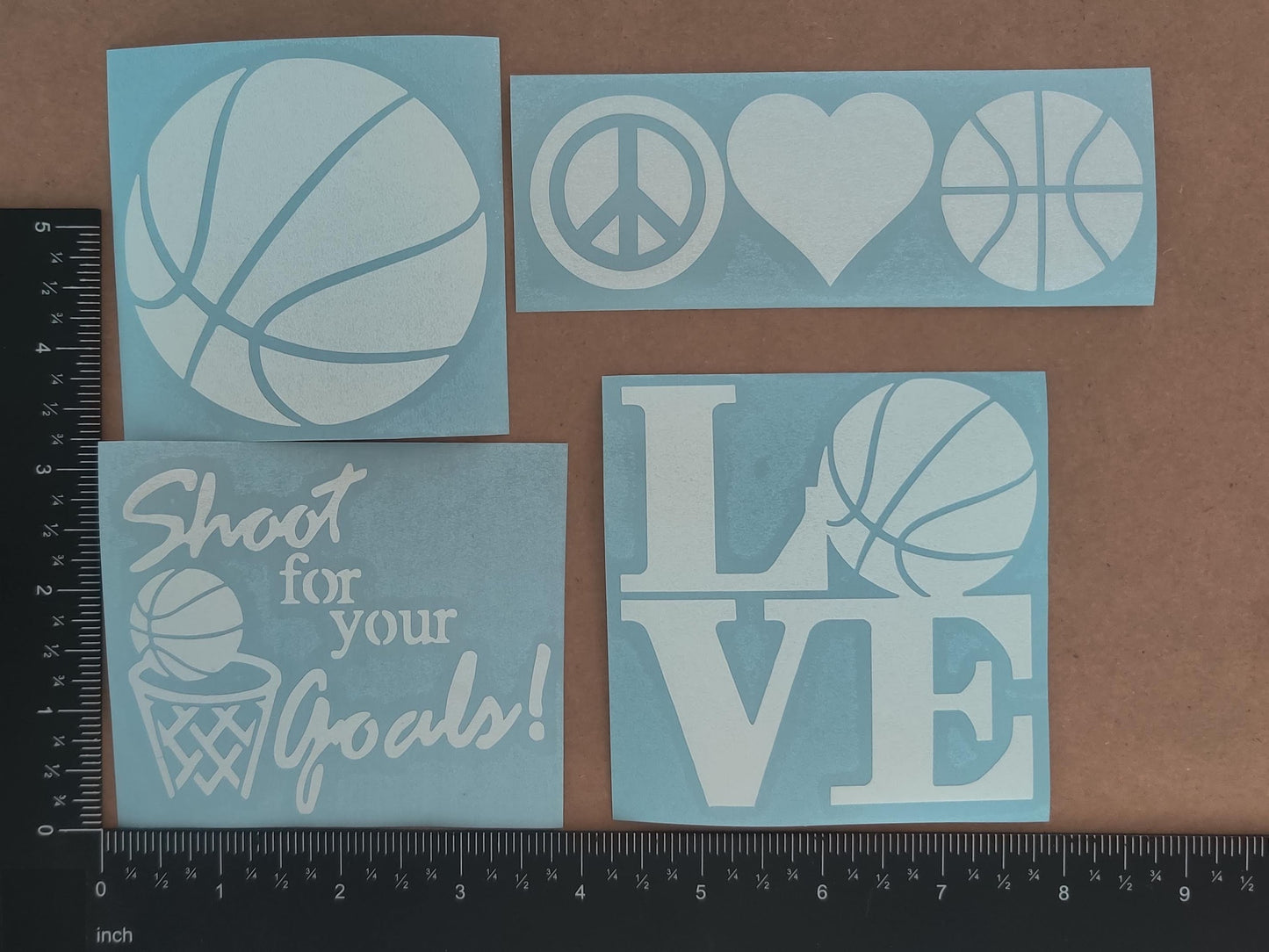 Basketball Decals 4 pack