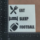 Football Decals 4 pack