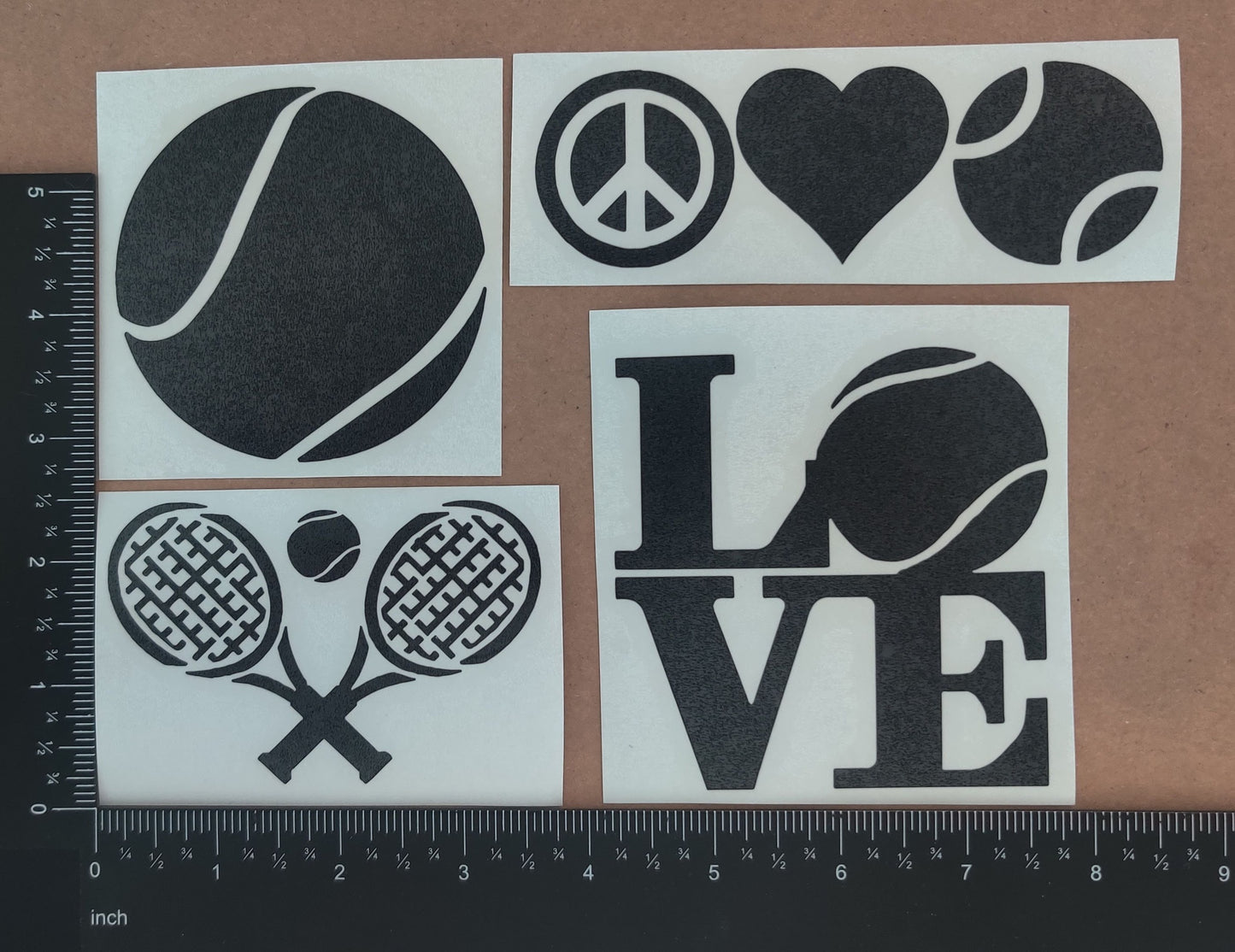 Tennis Decals 4 pack