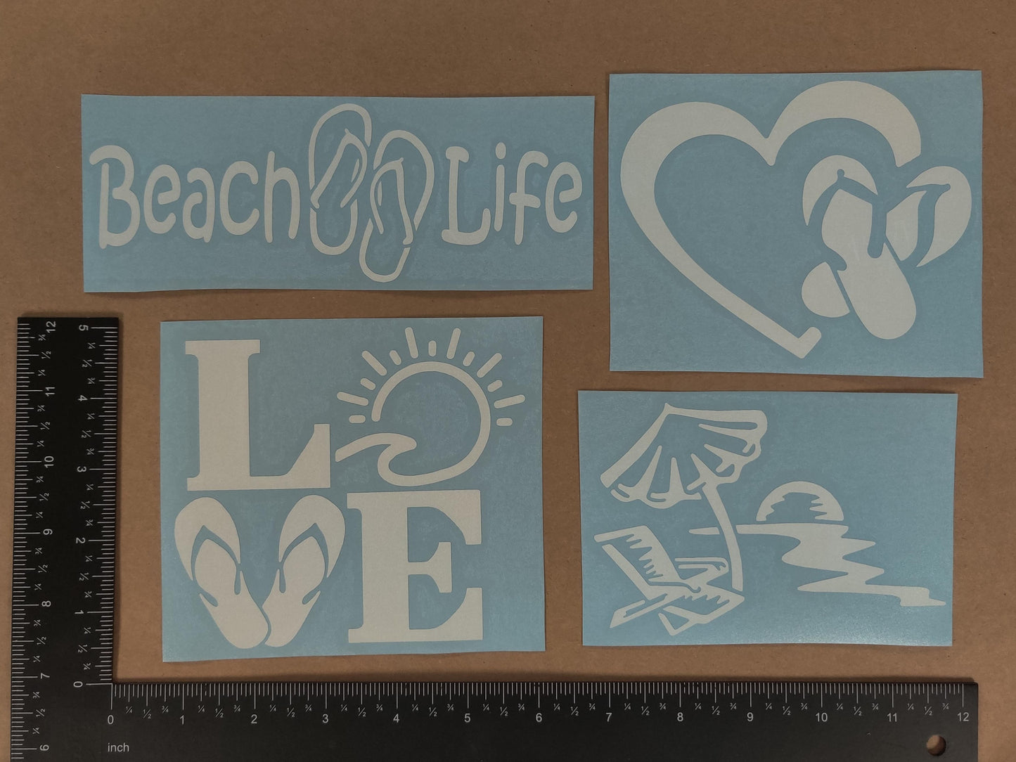 Beach Life Decal 4 Pack