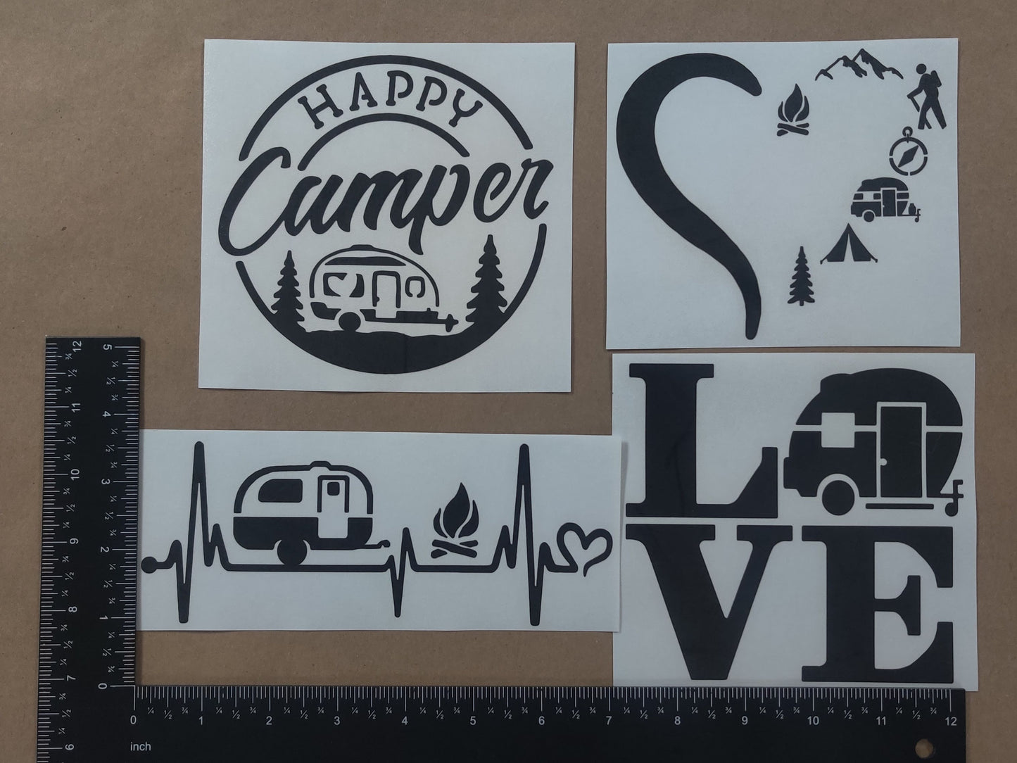 Camping Camper Decal 4-Pack