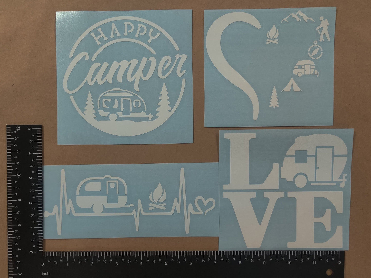 Camping Camper Decal 4-Pack