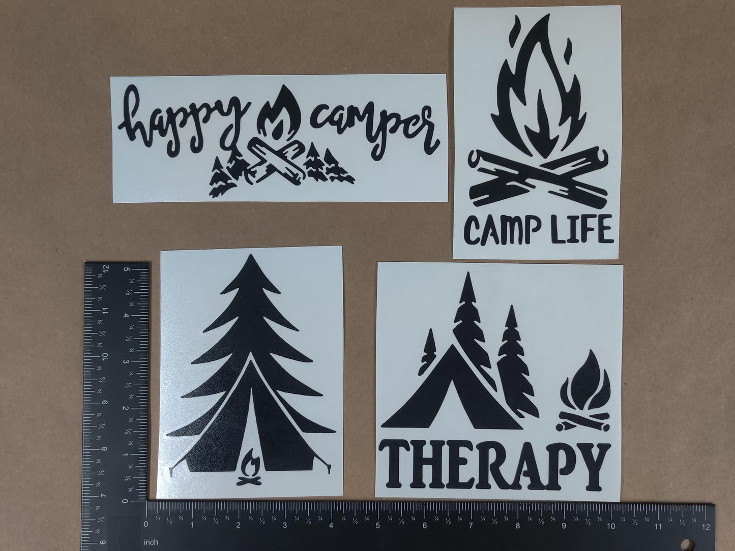 Camping Tent Decal 4-Pack