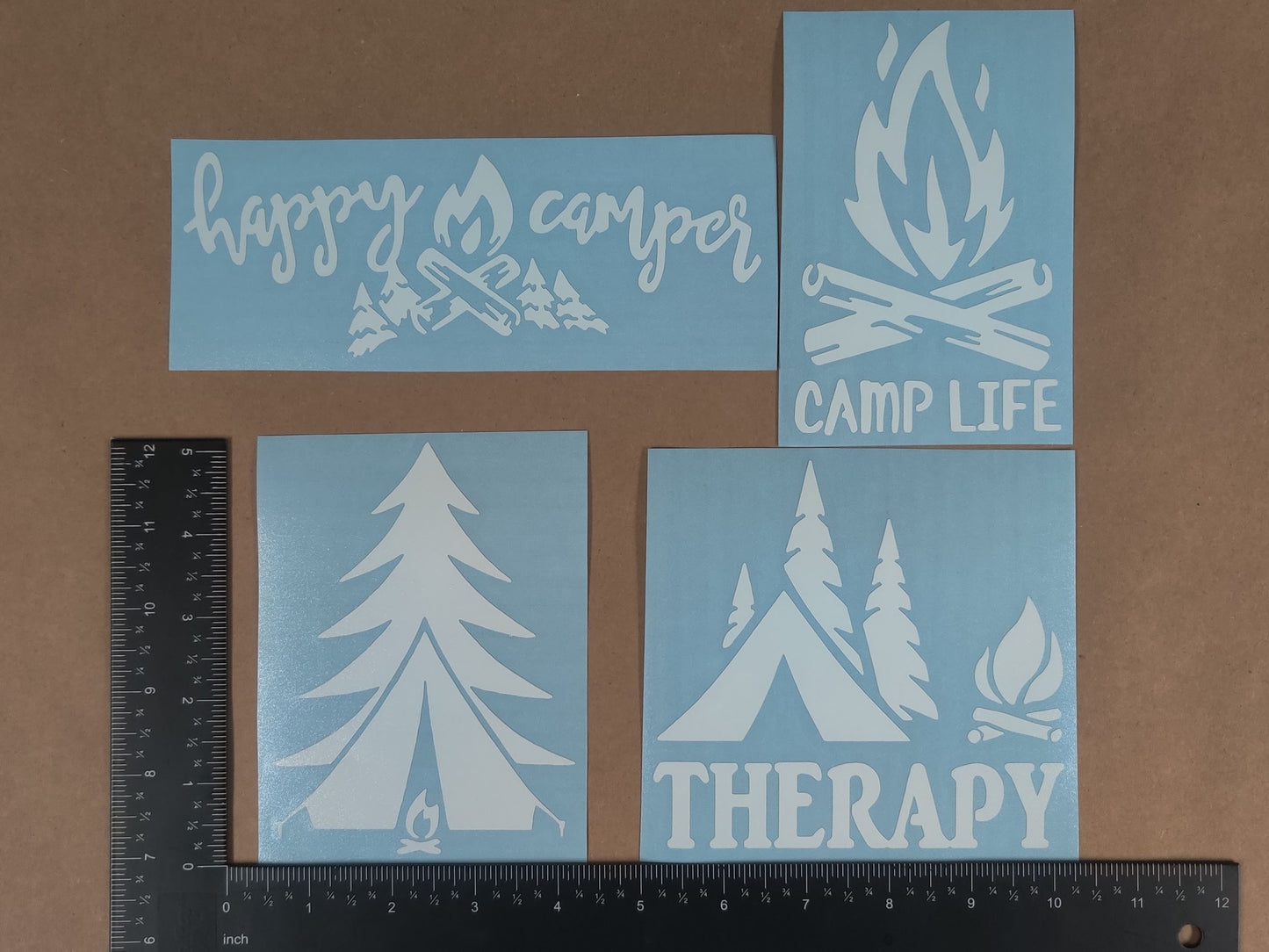 Camping Tent Decal 4-Pack