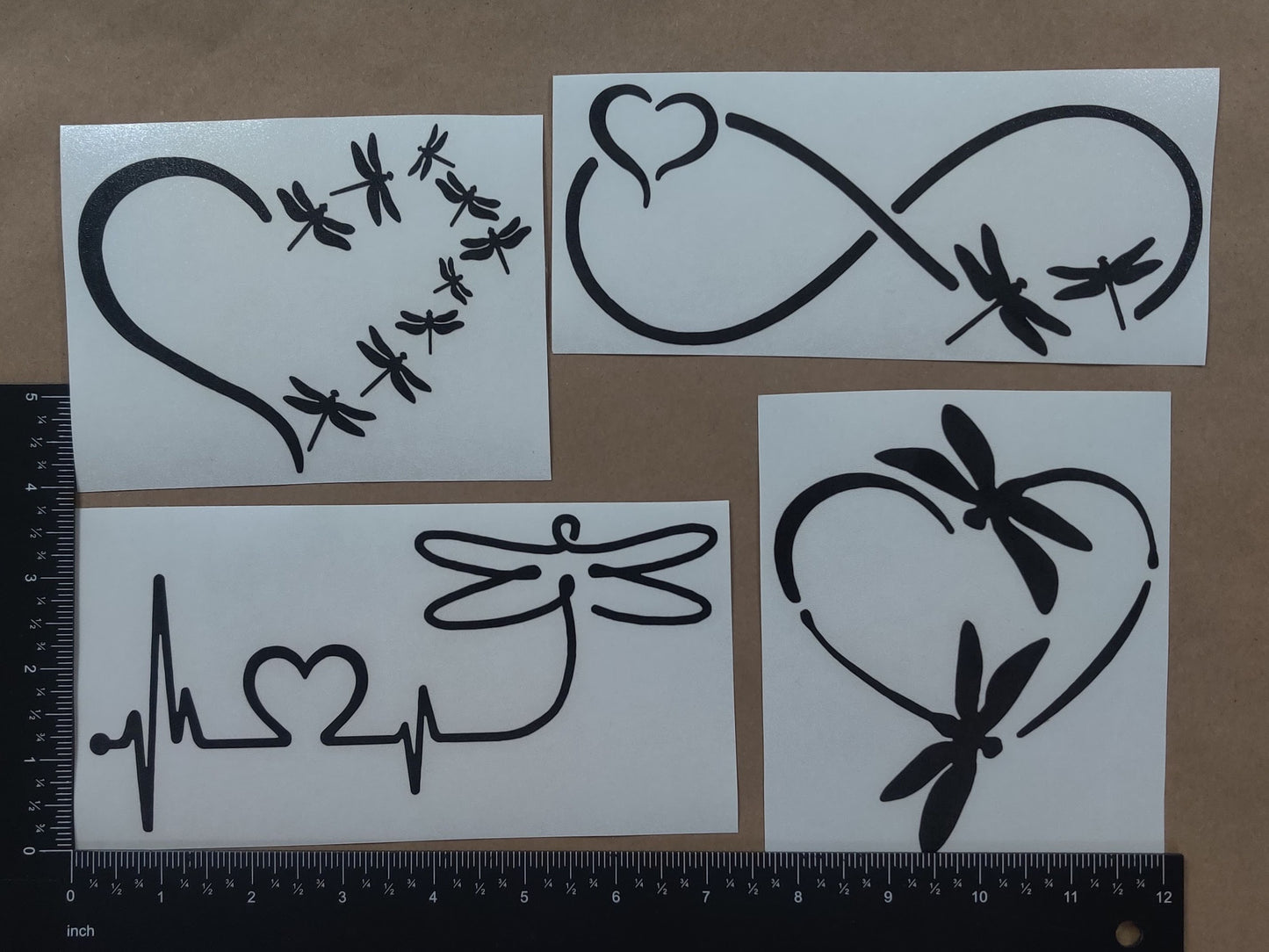 Dragonfly Inspired Decal 4 Pack