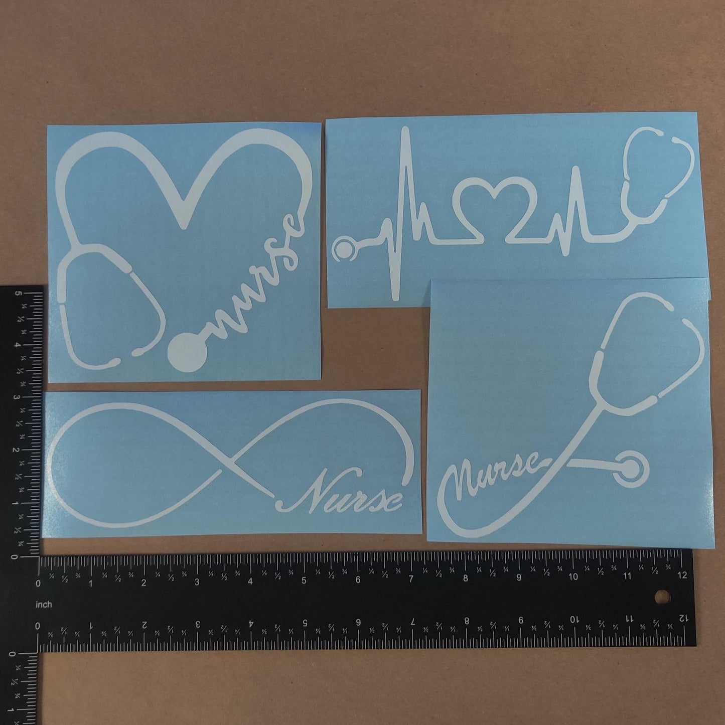 Nurse Stethoscope Decals 4 pack