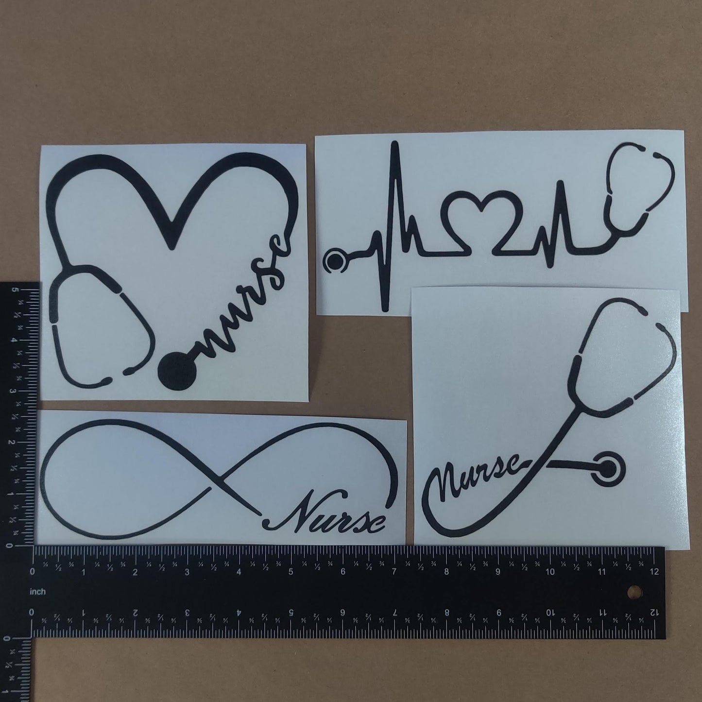 Nurse Stethoscope Decals 4 pack